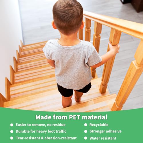 Image of Oleitodh Clear Non-Slip Tape, 2In x 60Ft, Transparent Safety Grip | Non Slip Traction Tape for Stairs, Wet Surfaces, Bathroom Entry, Boat, Outdoor Steps. Invisible, Comfortable Barefoot Texture