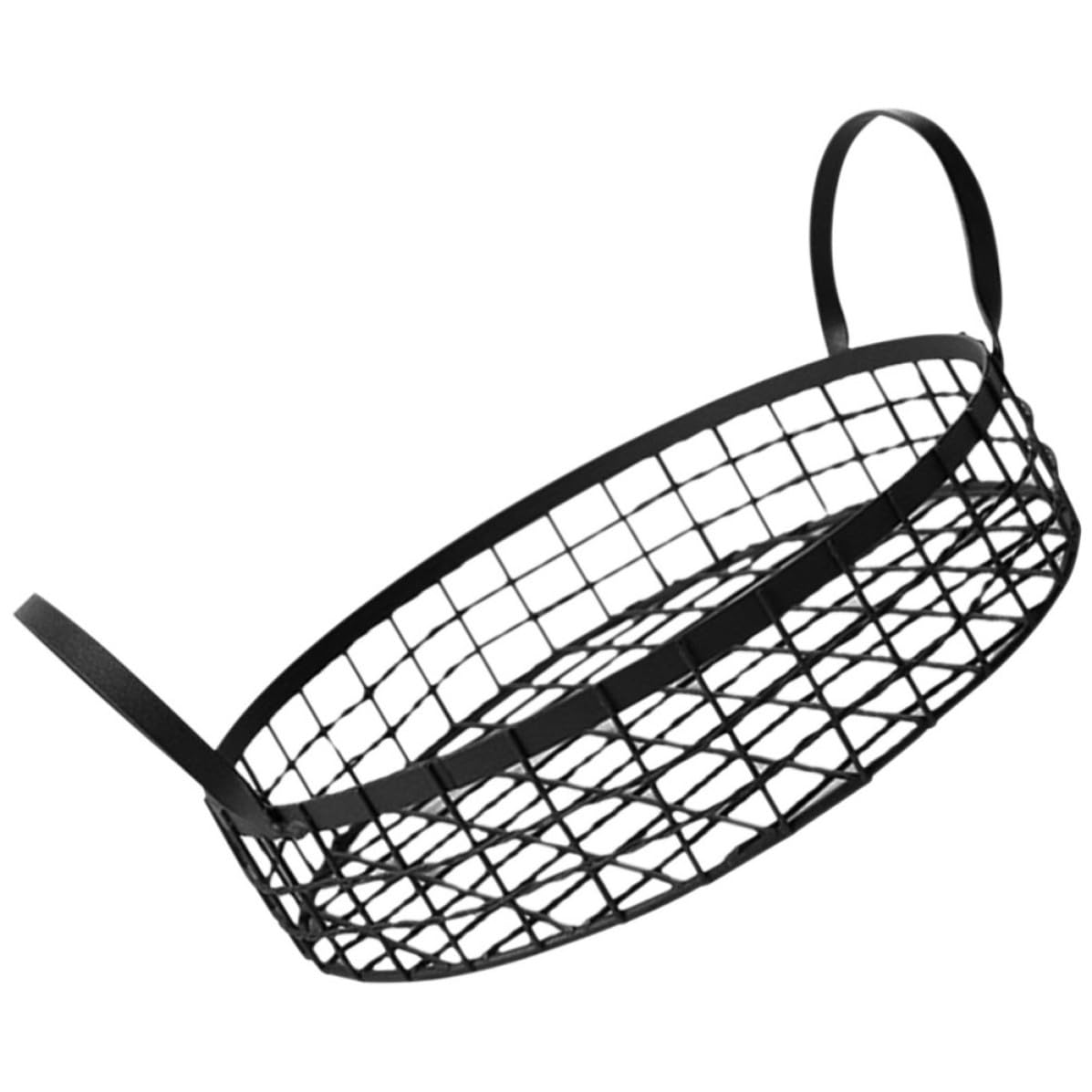 Panier métallique noir ajouré multifonctionnel style simple