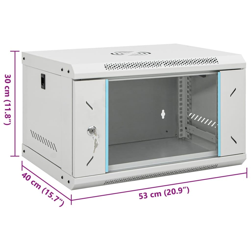 Coffret de réseau Mural 6U 19" IP20 53x40x30 cm,Systèmes de Stockage en réseau,7.2KG-30259