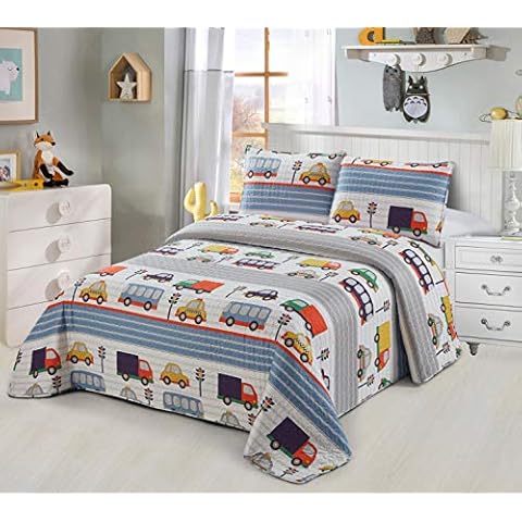 Better Home Style Kids Transportation Bedspread Set Cover