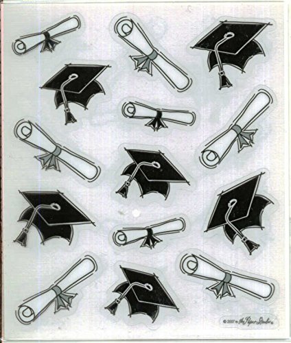 2 Sheets - Graduation Caps Stickers