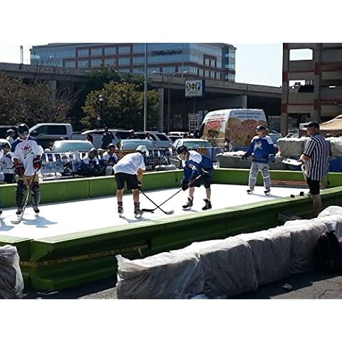 Skate Anytime - Synthetic Ice Rink for Hockey - Skateable Artificial Ice Tiles - 20'x30' - Expandable - Become a Sniper - European Technology - Battle Tested for Hockey (204 Panels) Cover