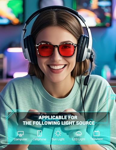 image for TIJN Sleep Glasses for 99.9% Blue Green Light Blocking Dual AR Coating