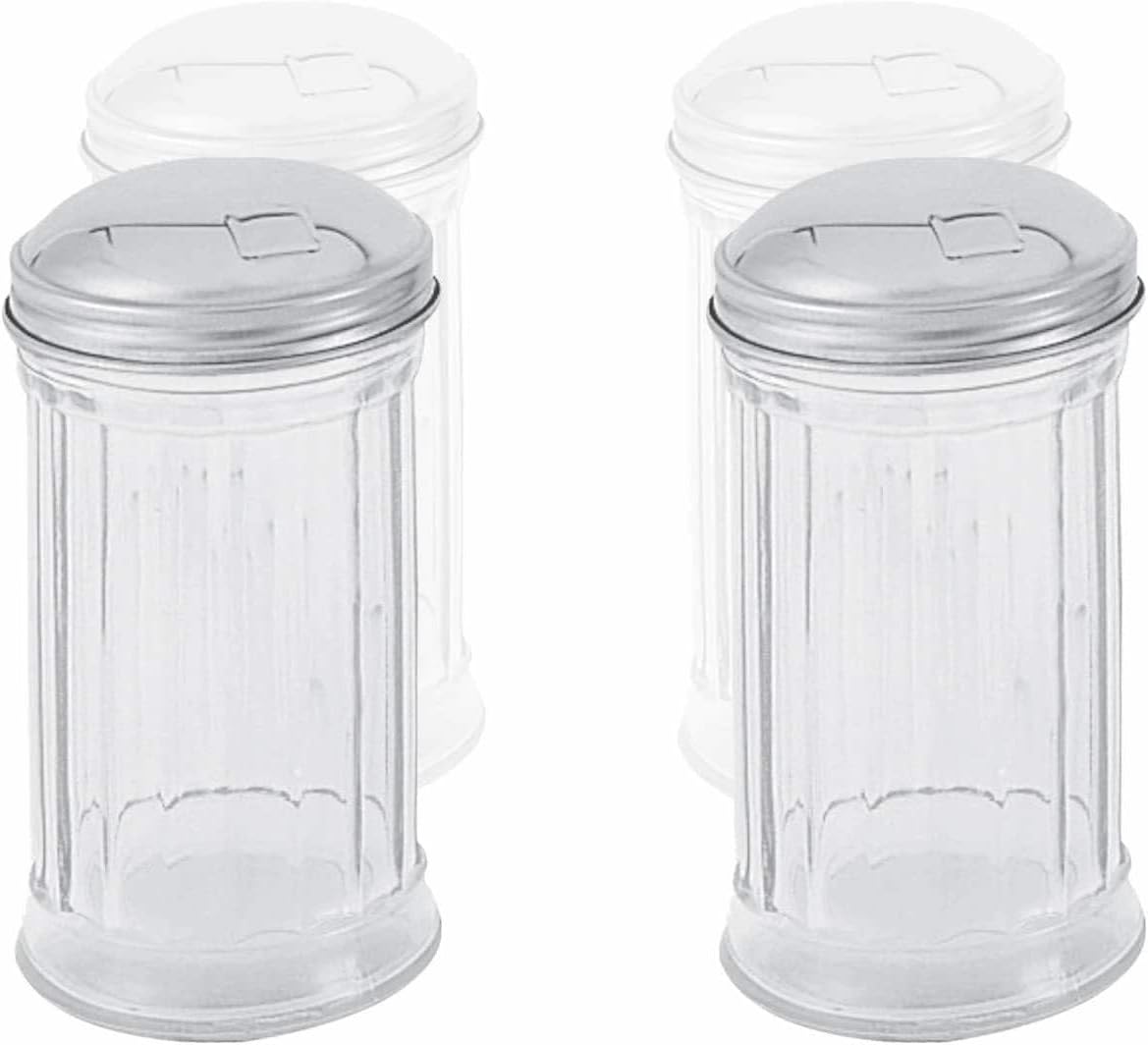 For Sugar or Cheese Dispenser with Flip Cap 12 Oz, Modern Kitchen Utensil (2 Pc)