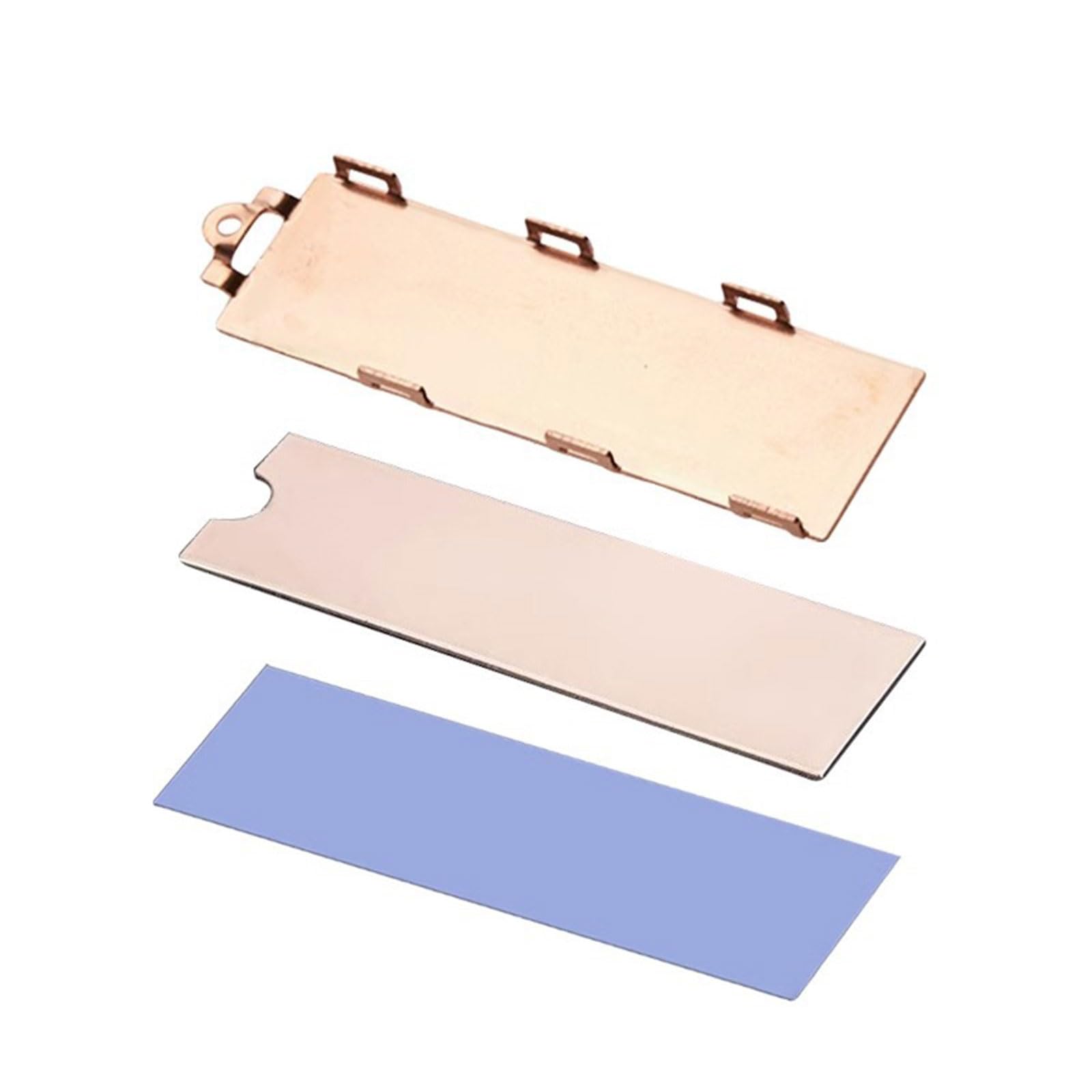 Ldbuejiaja M.2 NVMe 2280 SSD Heat Sink 6.0w/m.k Thermal Conductivity Copper Plate Speed Heat Sink Cooling Pad Aluminum Alloy SSD Heat Sink
