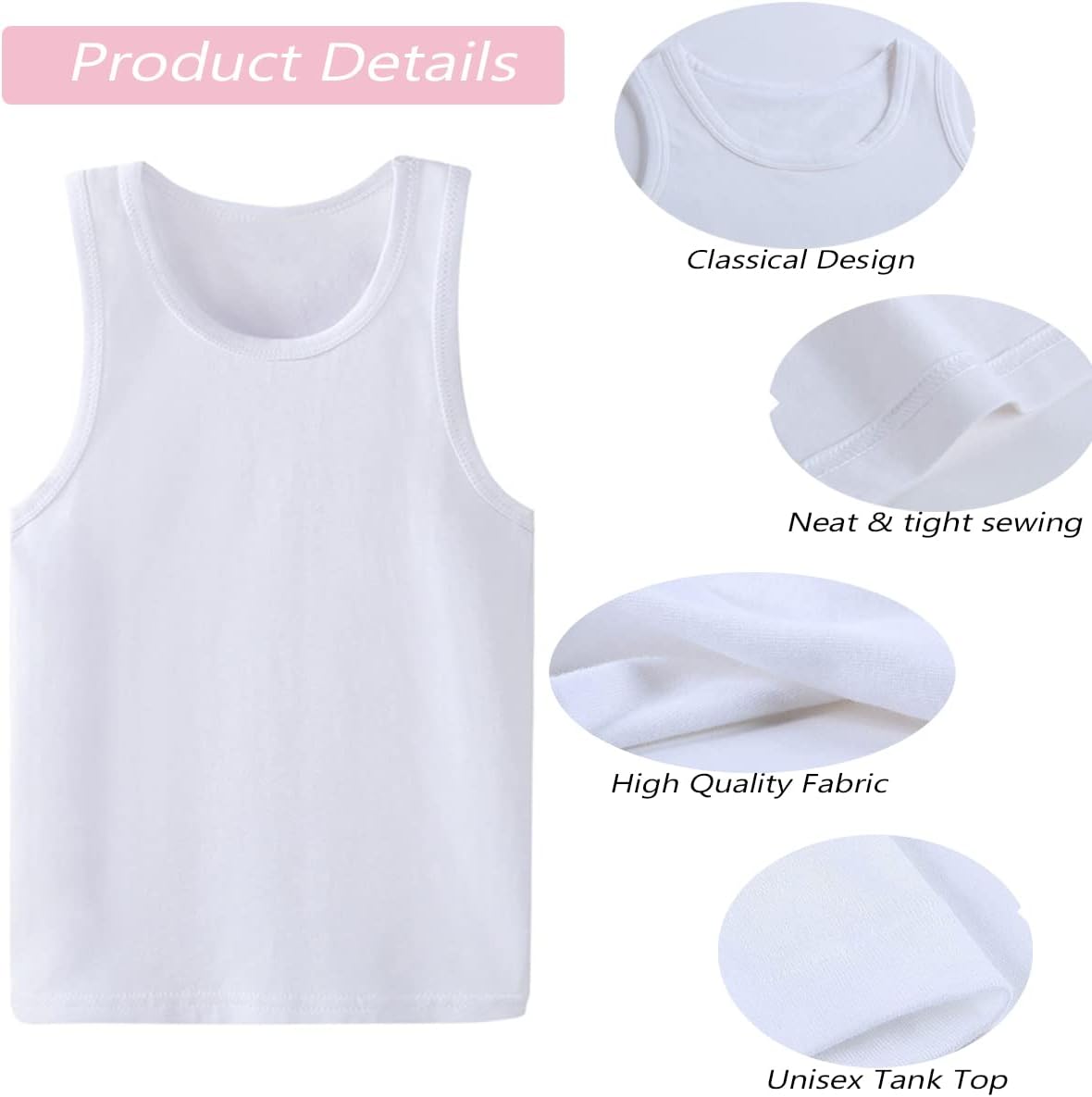 2-10 Years Boys Vest Kids Tank Tops Cotton Shirt Sleeveless Soft Breathable Toddler Children Undershirts 4 Pack - Image 4