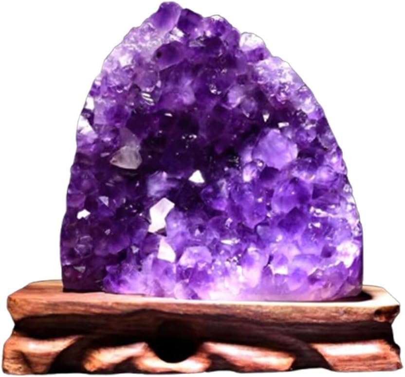 Raw Rock Amethyst Crystal Cluster Quartz Crystals Geode Gemstone for Home Decor, Feng Shui, and,7~8cm