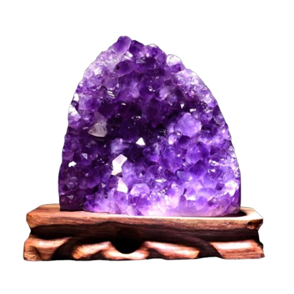 ITCLEYMDZV Raw Rock Amethyst Crystal Cluster Quartz Crystals Geode Gemstone for Home Decor, Feng Shui, and,7~8cm