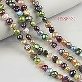 HYBEADS Natural Cultured Freshwater Pearl Beads,a Grade ,Mixed Color, 6-7mm, Great for Jewelry Making ,Loose Beads 88-31