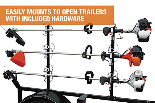 Image of Buyers Products LT13 3-Position Lockable Trimmer Rack, Black Steel