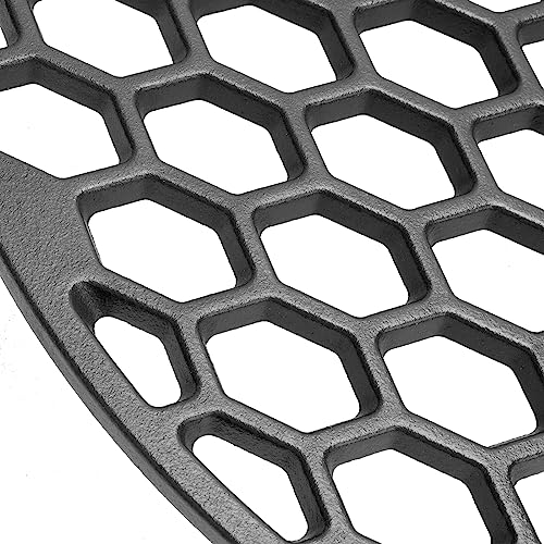 Image of SafBbcue 18 3 /16 inch Cast Iron Grate & Grate Lifter for Large Big Green Egg,Vision Grill B-11N1A1-Y2A VGKSS-CC2 C4F1F1SB,Kamado Joe KJ-23RHC Classic II,Outdoor Gourmet FSOGBG2106 Grills Replacement Parts