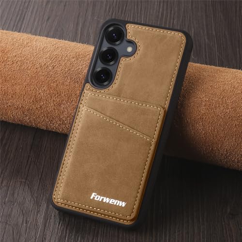 Housse cuir Samsung Galaxy A57 5G marron finition soignée