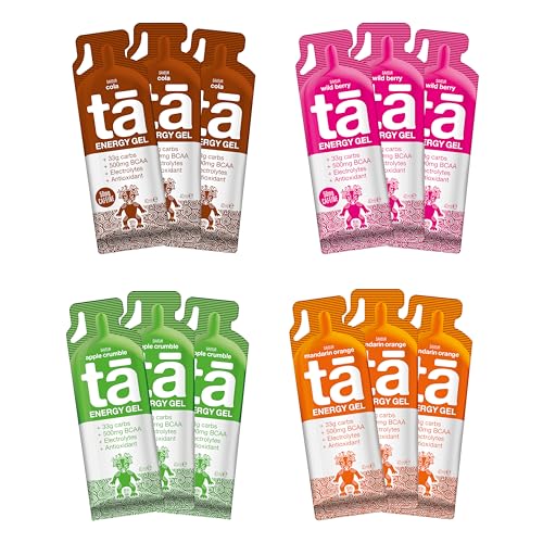 TA ENERGY - Pack x12 - Energy Gel - Energie - Sodium - BCAA - Antioxydants - Idéal pendant les activités sportives 133Kcal