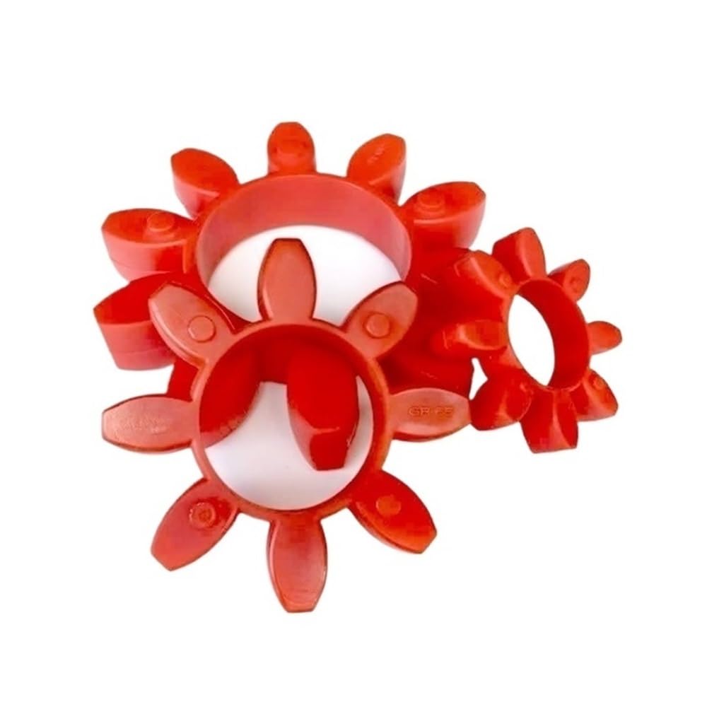 Ammortizzatore Spider flessibile Tampone di accoppiamento in gomma GR da 1 pezz0, giunto flessibile rosso, diametro esterno 30-225 mm, elemento tampone elastico a forma fiore prugna(200x100x34mm)