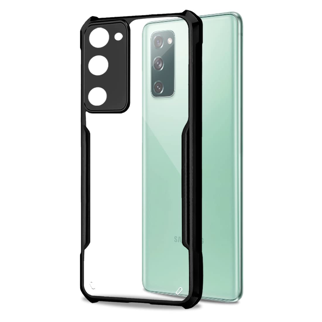 Fashionury TPU+Plastic Shockproof Crystal Clear Back Cover Case for Samsung Galaxy S20 Fe 5G Back Cover Case|360 Degree Protection|Protective Design|Transparent Back Cover Case - (Black) Bumper (B0BKGKNTBM) Amazon Price History, Amazon Price Tracker