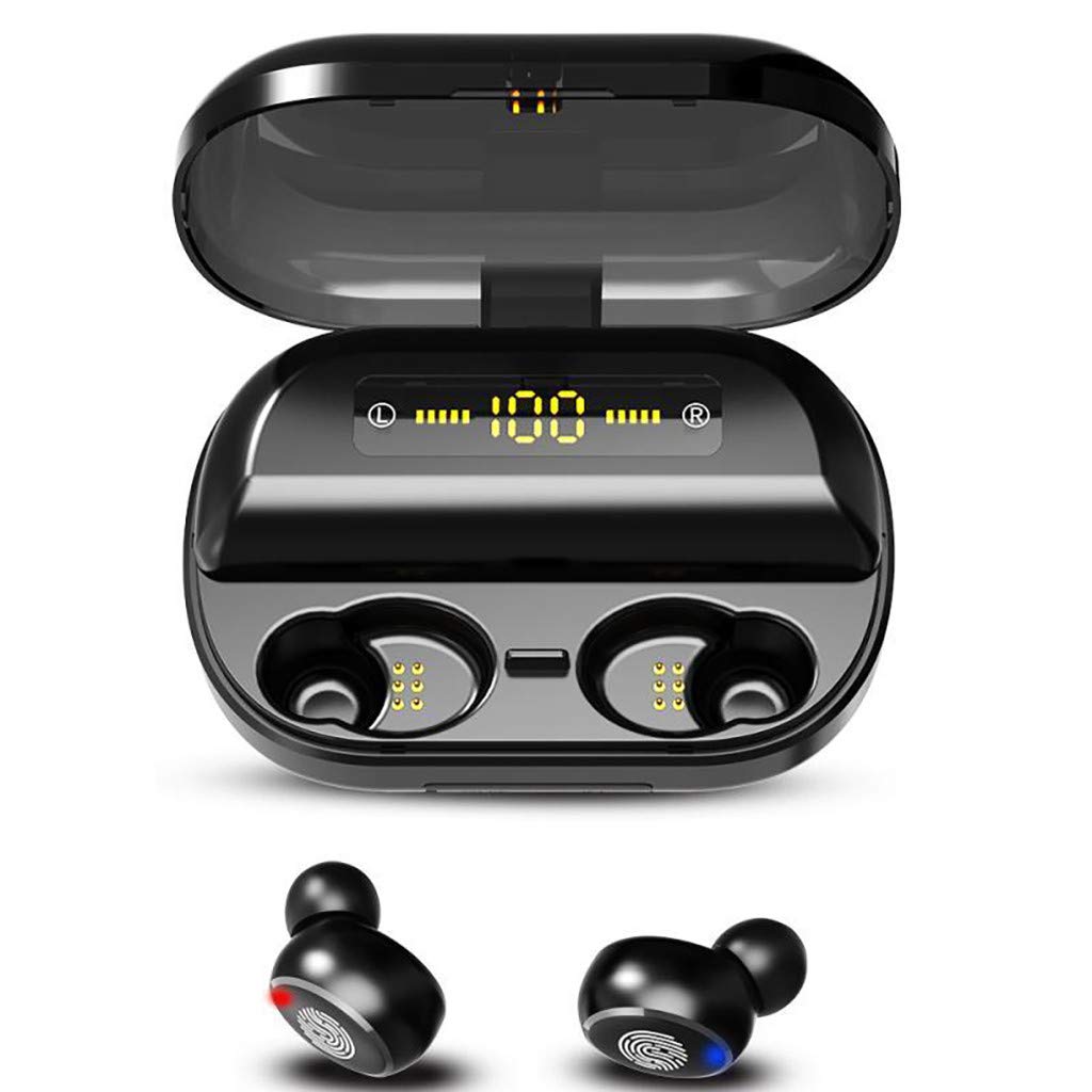Avisage BT5.0 Earphones In-Ear Wireless Headphone Stereo Earbuds Sports Headset With Mic IPX7 Waterproof Wireless Headphones Sport Earbuds W/Bass Stereo Sound