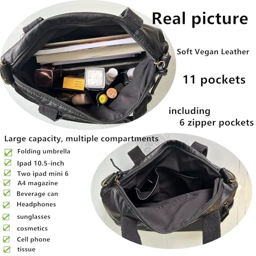 Image of Hobo Handbag and Purses for Women,Top Handle Satchel Purse Tote Shoulder Bags Faux Leather for Ladies
