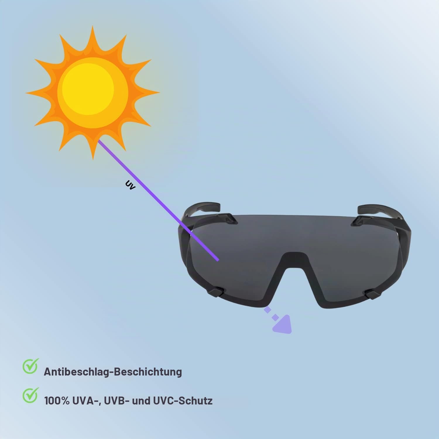 ALPINA HAWKEYE S Q-LITE - Verspiegelte, Kontrastverstärkende & Beschlagfreie Sport- & Fahrradbrille Mit 100% UV-Schutz Für Erwachsene