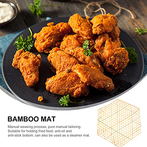 Esteira De Bambu Anti- Aderente De 6 Unidades, Tapete De Bambu Feito À Mão, Grade Decorativa (11 Fur