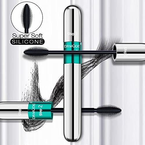 8. Bild von Mascara Wasserfest Schwarz – DRMODE Mas cara Cream Wimperntusche mit Silk Fiber, False Lash Look in one Wasserfest Langanhaltende Wimperntusche Schwarz