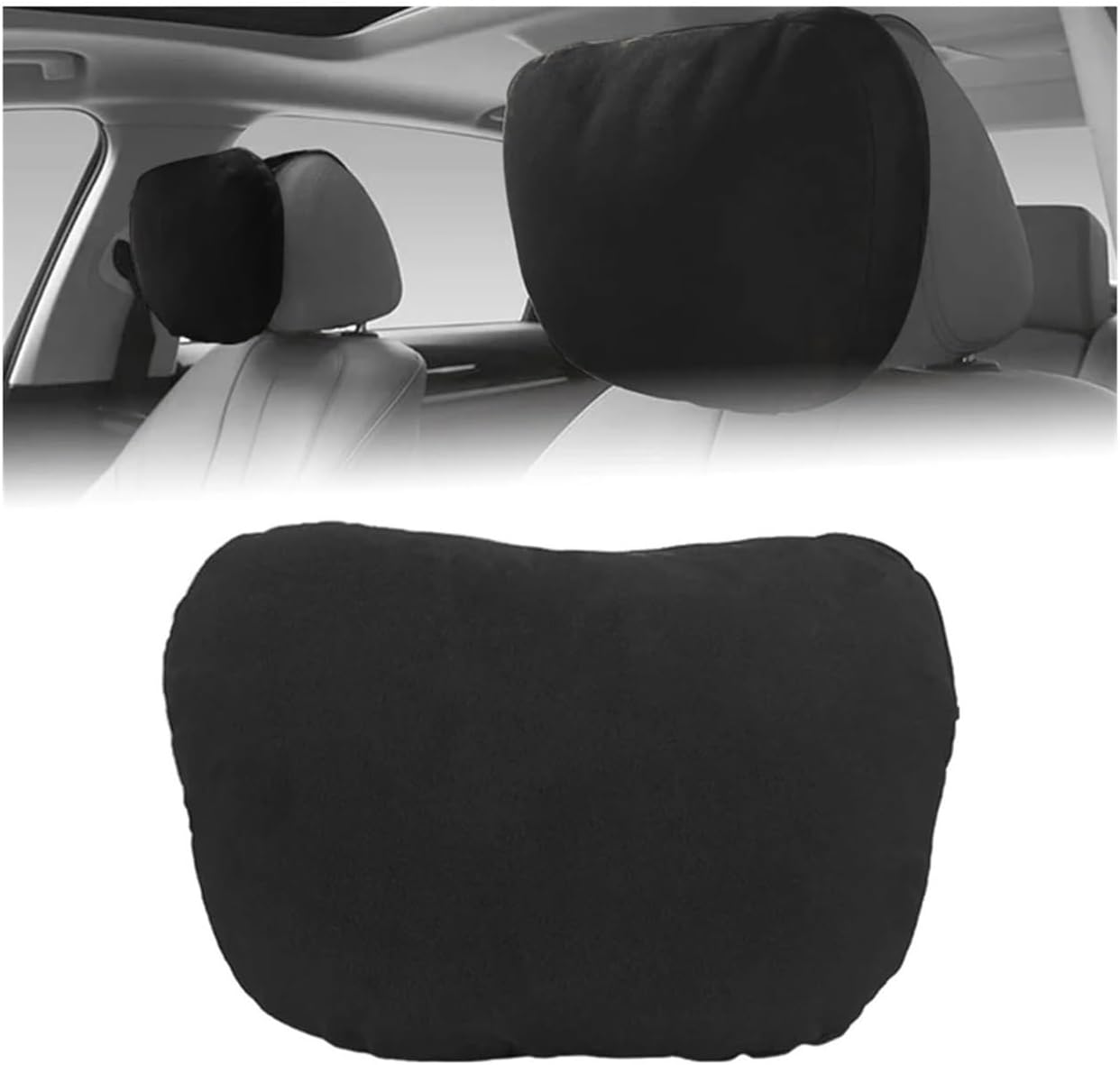 Car Headrest Car Headrest Fit for Seat Neck Pillow Fit for Maybach Fit for Benz Traveling Neck Support Cushion Accessories Comfortable (Color : 1Pcs Beige)