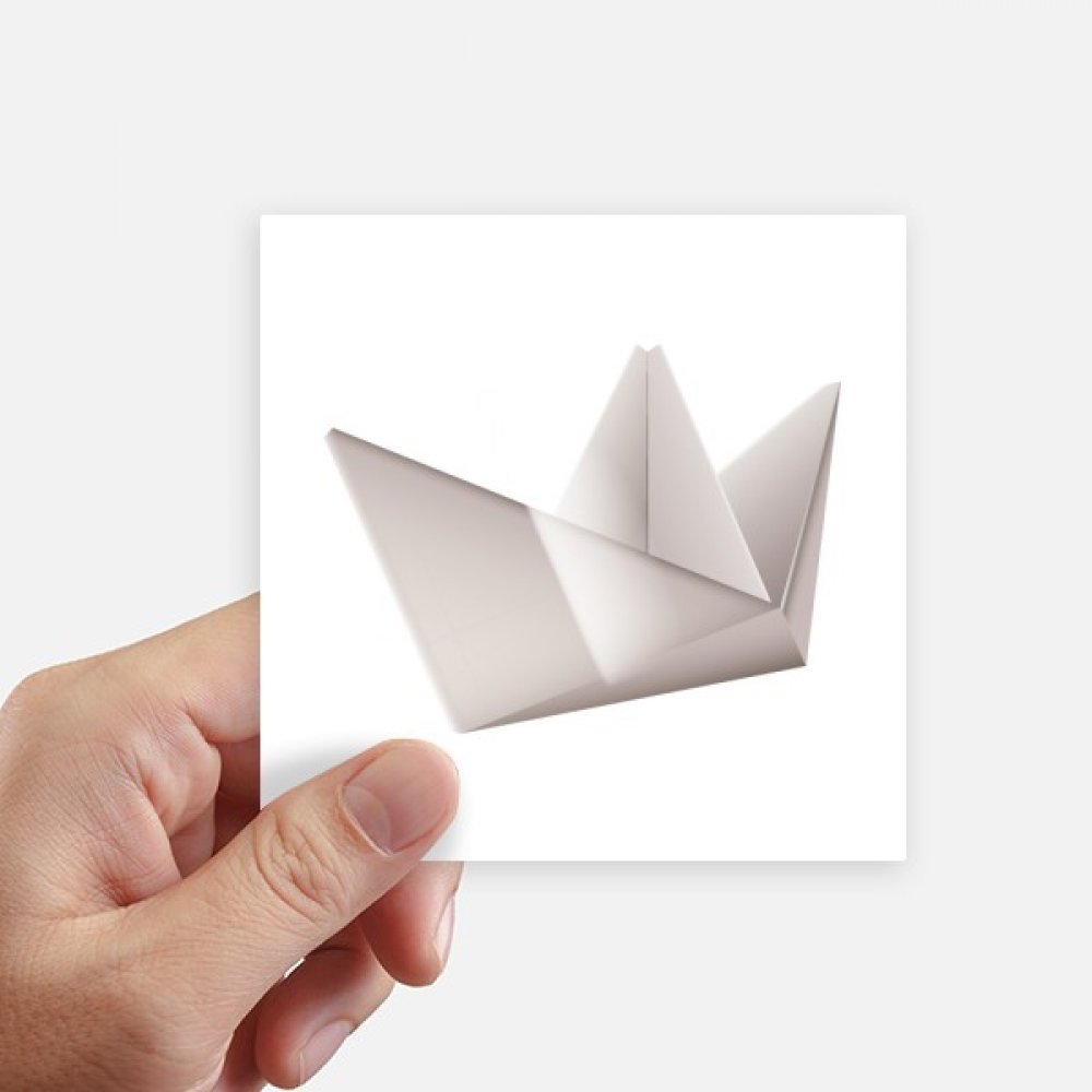 Autocollant carré pour ordinateur portable et sticker mural bateau origami