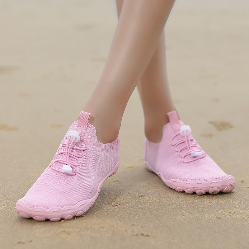 Unisex Five-Toe Water Shoes, Quick-Drying Breathable Mesh, Slip-Resistant Rubber Sole, Barefoot Feel, for Beach, Yoga, Hiking & Fitness