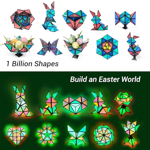 TOSY Magnet Pyramid Stone – 1 Cube Transforms into 1 Billion Shapes, 243 Rare Earth Magnets, Holographic Design, Spinner Accessory, Fidget/Puzzle/Sensory/STEAM Toy, Gift for Valentine Easter Birthday