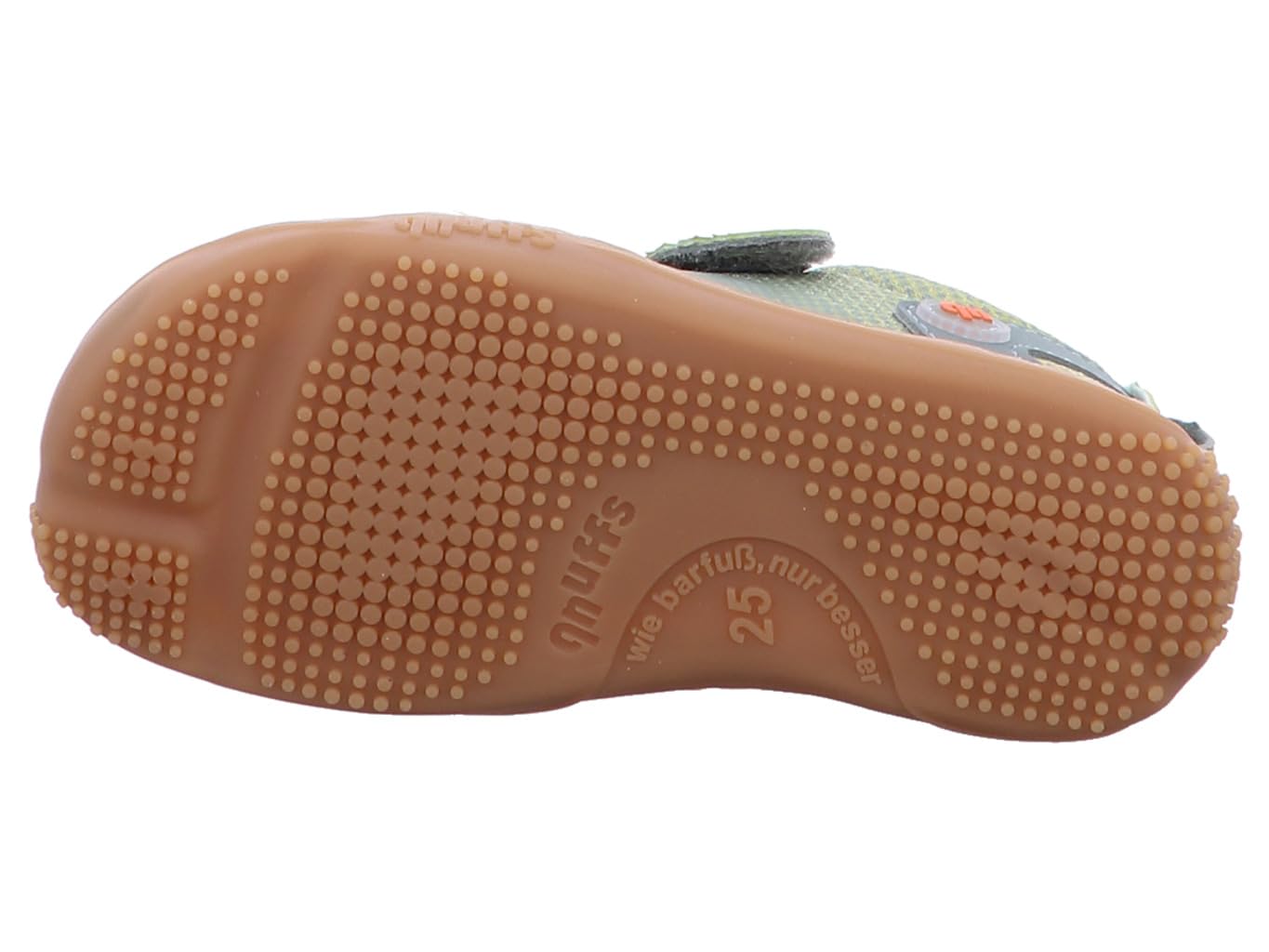 Qnuffs Barfußschuhe FICHTE, Sneaker, Kinderschuh, Unisex, Klettverschluss, Naturkautschuk, Mädchen, Junge, Klatthalbschuhe, waschbar, blau-Kombi, Weite M, Gr.26