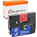 Produktbild Bubprint Schriftband kompatibel als Ersatz für Brother TZE-421 TZE 421 für P-Touch 1280 2430PC 2730VP 3600 9500PC 9700PC D400VP D600VP H100LB H105 P700 P750W 9MM Schwarz auf Rot