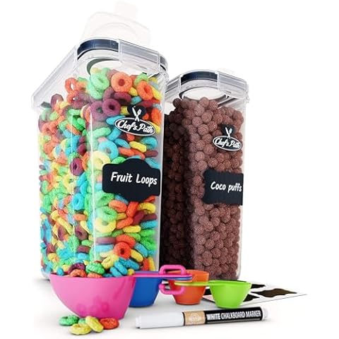 Extra Large Cereal Containers Storage Set (213oz) Cover