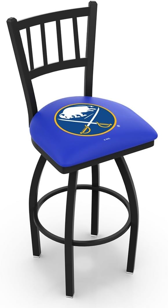 L018 Buffalo Sabres 25" Swivel Counter Stool with Black Wrinkle Finish