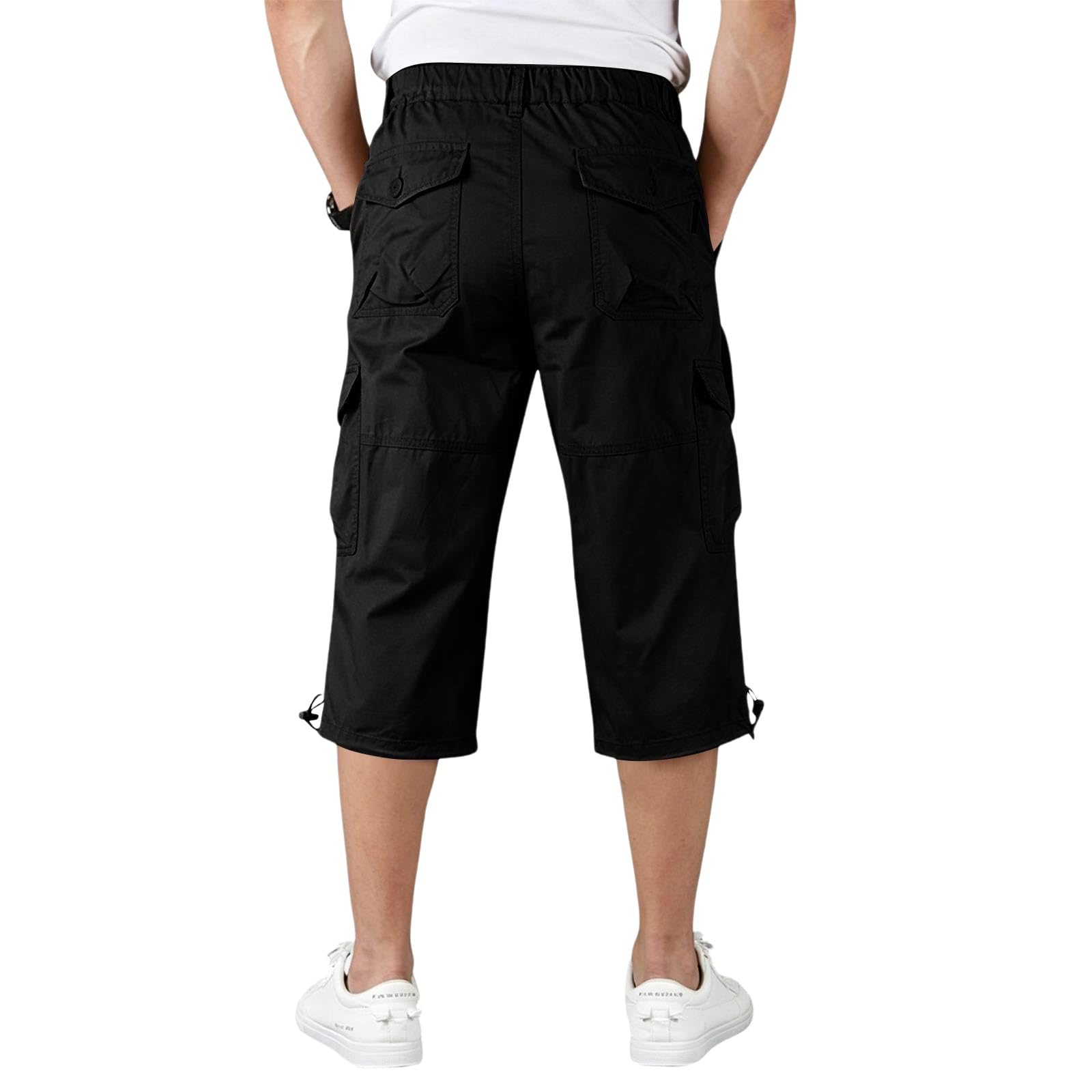 Pantaloni cargo da uomo vintage estivi: pantaloni a tre quarti oversize | Traspiranti