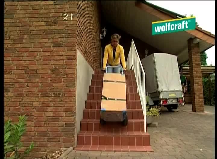 Wolfcraft Transportsystem TS 2500 – 2-in-1: Sackkarre & Schubwagen, Klappbar, Traglast 150/200 Kg
