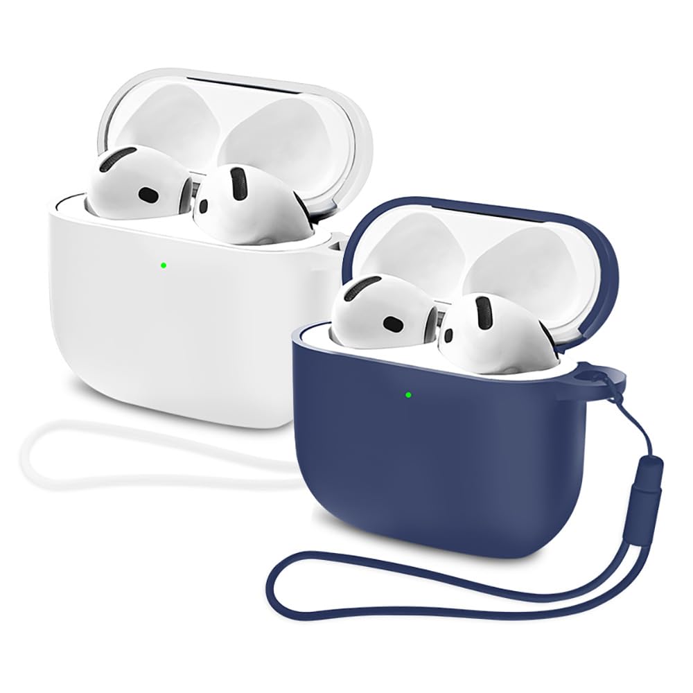 Mocarheri Funda de Silicona Compatible con AirPods 4.ª Generación con Kit de Limpiador, Fundas Protectora de Silicona para AirPods de 4 Generacion 2024, LED Visible Frontal, Negro — view 19
