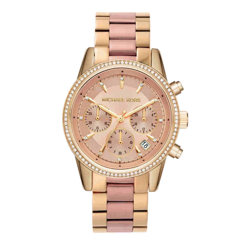 Women's Watch RITZ, 37 mm case size, Quartz Chronograph movement, Stainless Steel strap