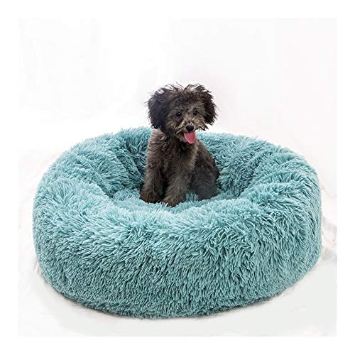 Panier lit pour chien sac de couchage doux bleu XS