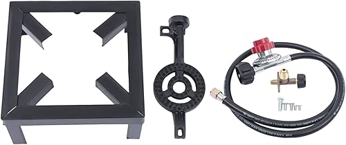 Miniatura 6 de Parrilla Estufa portátil para acampar al aire libre 1 quemador Cocina de gas Cocina de gas Parrilla de barbacoa Quemador de hierro Estufa de camping