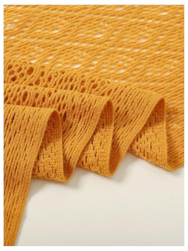 Image of Verdusa Women's Boho Fringe Crochet Shawl Hollow Out Knitted Wrap Cape Cardigan