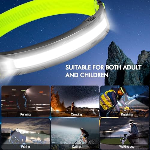 Lampe frontale LED rechargeable 230° étanche pour le camping - 5