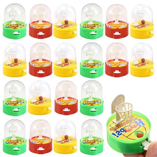 JAONLD Basketball Mini,20 Stücke Mini Flipper Desktop Basketball Game Finger Basketball,Mini Basketball Finger Shooting Toy für Kinder und Erwachsene,Geburtstagsparty-Tasche(Zufällige Farbe)