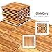 Giantex 27 PCS Interlocking Patio Deck Tiles, 12 x 12in Acacia Hardwood Floor Tiles, Tools Free Assembly, 27 sq. Ft Wood Composite Deck Flooring Pavers for Outdoor & Indoor, Stripe Pattern