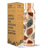 The Better Home Copper Water Bottle 950ml - Foliage — view 1