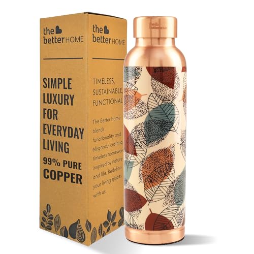 The Better Home Copper Water Bottle 1 Litre | With Anti Oxidant...