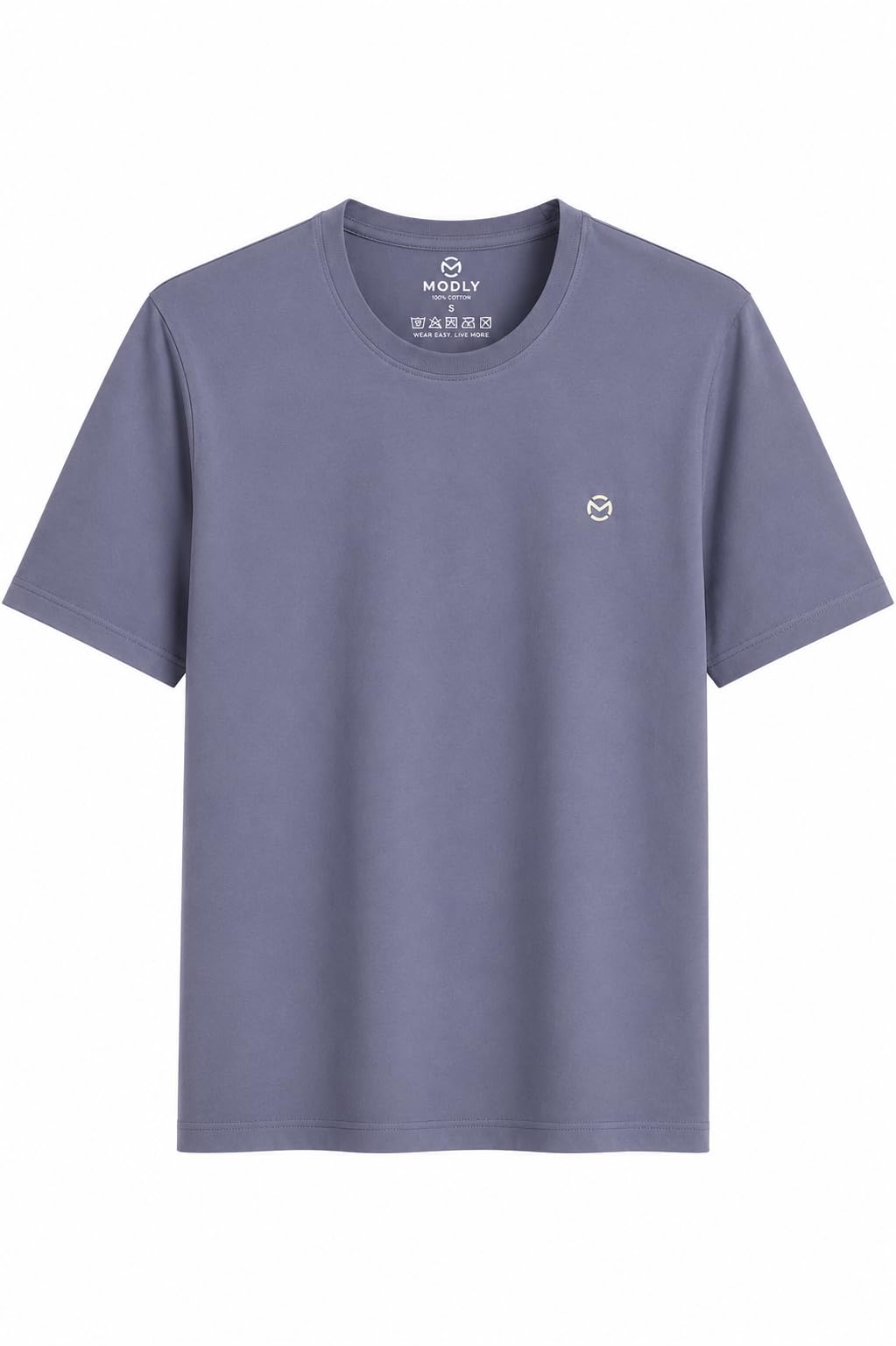 Men's Premium Essentials 100% Cotton T-Shirt | Bio-Washed Soft Fabric | Regular Fit Crew Neck | Silicone Logo | Casual Everyday Wear-picture-50