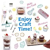 BoFUN Mini Craft Baking Kit, DIY Food Making Set for Teens Adults, Miniature Bakery Craft, Girls Night Date Night Activity, 1:12 Scale Dollhouse Accessories (Mini Cake)