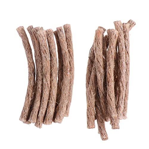 Yardwe Fire Starter Rope Wick 20pcs Natural Beeswax Hemp Cord Camping Hiking Flammable Firelighting Ropes for Outdoor Bbq Survival