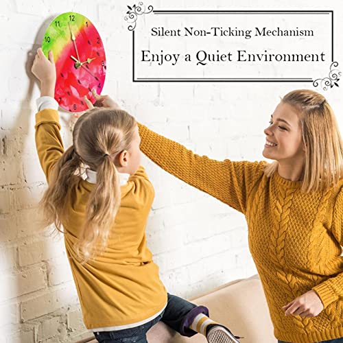 Horloge murale silencieuse pastèque, le cadeau déco idéal pour enfant