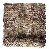 FLYEGO Camo Netting Camouflage Netting, Camo Net Bulk Roll Camouflage Mesh Nets for Hunting Blind Deer Stand Military Party Decorations Sunshade Shooting (4.9ft*6.5ft/1.5m*2m, Brown Camo)