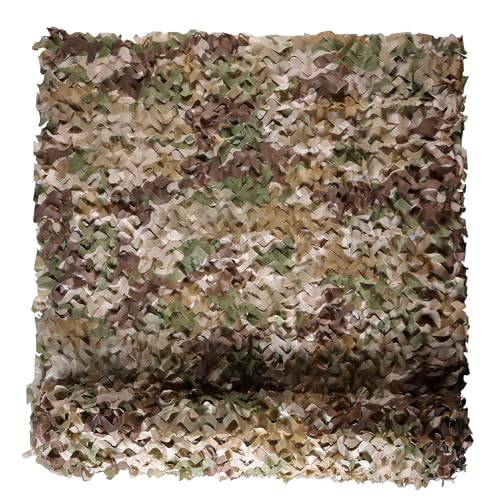 FLYEGO Camo Netting Camouflage Netting, Camo Net Bulk Roll Camouflage Mesh Nets for Hunting Blind Deer Stand Military Party Decorations Sunshade Shooting (4.9ft*13ft/1.5m*4m, Brown Camo) by FLYEGO - Used condition - US$11.09